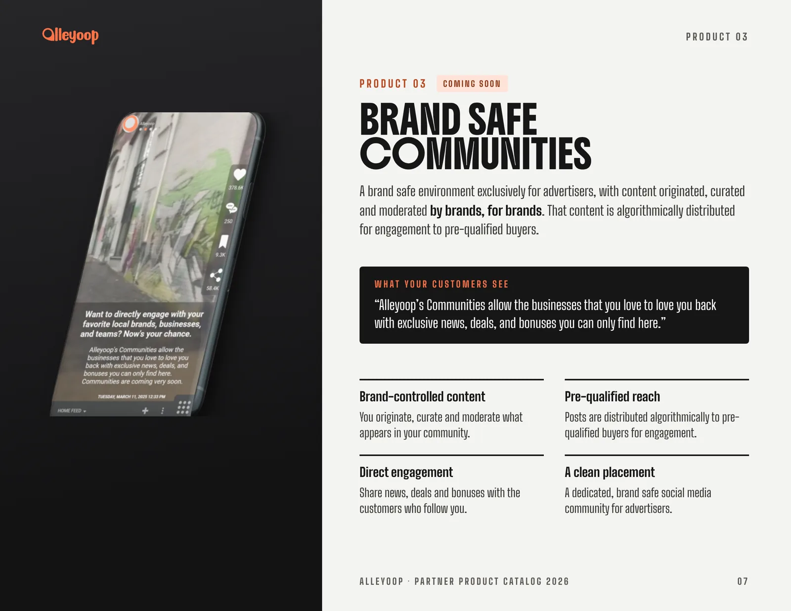 Product 03: Brand Safe Communities